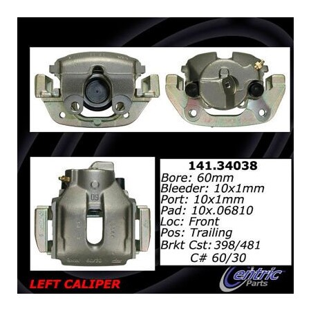 Centric Semi-Loaded Brake Caliper, Parts, 141.34038 141.34038